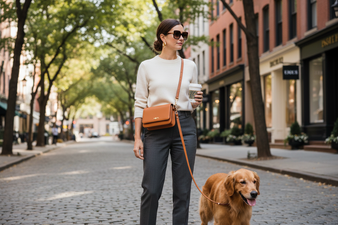 The Perfect Duo: Andersen Calfskin Shoulder Bag + Dog Leash