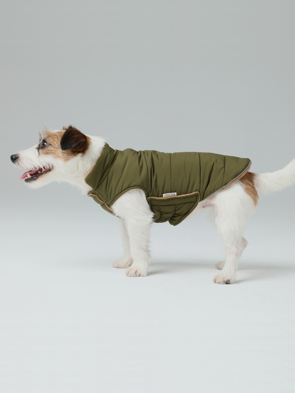 Wende-Hundeweste - Grünbraun