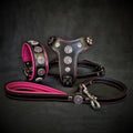 Das "Bijou" SET - Halsband, Geschirr, Leine. Rosa