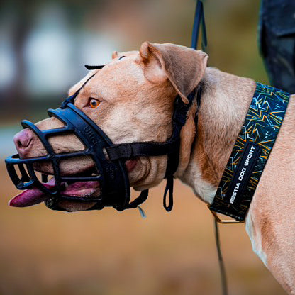 Bestia Hundesport GripPro Print Halsband - Gold