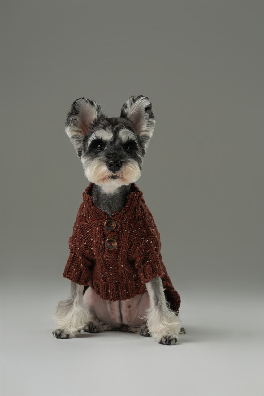 GLACIER PET SWEATER - BURGUNDY.