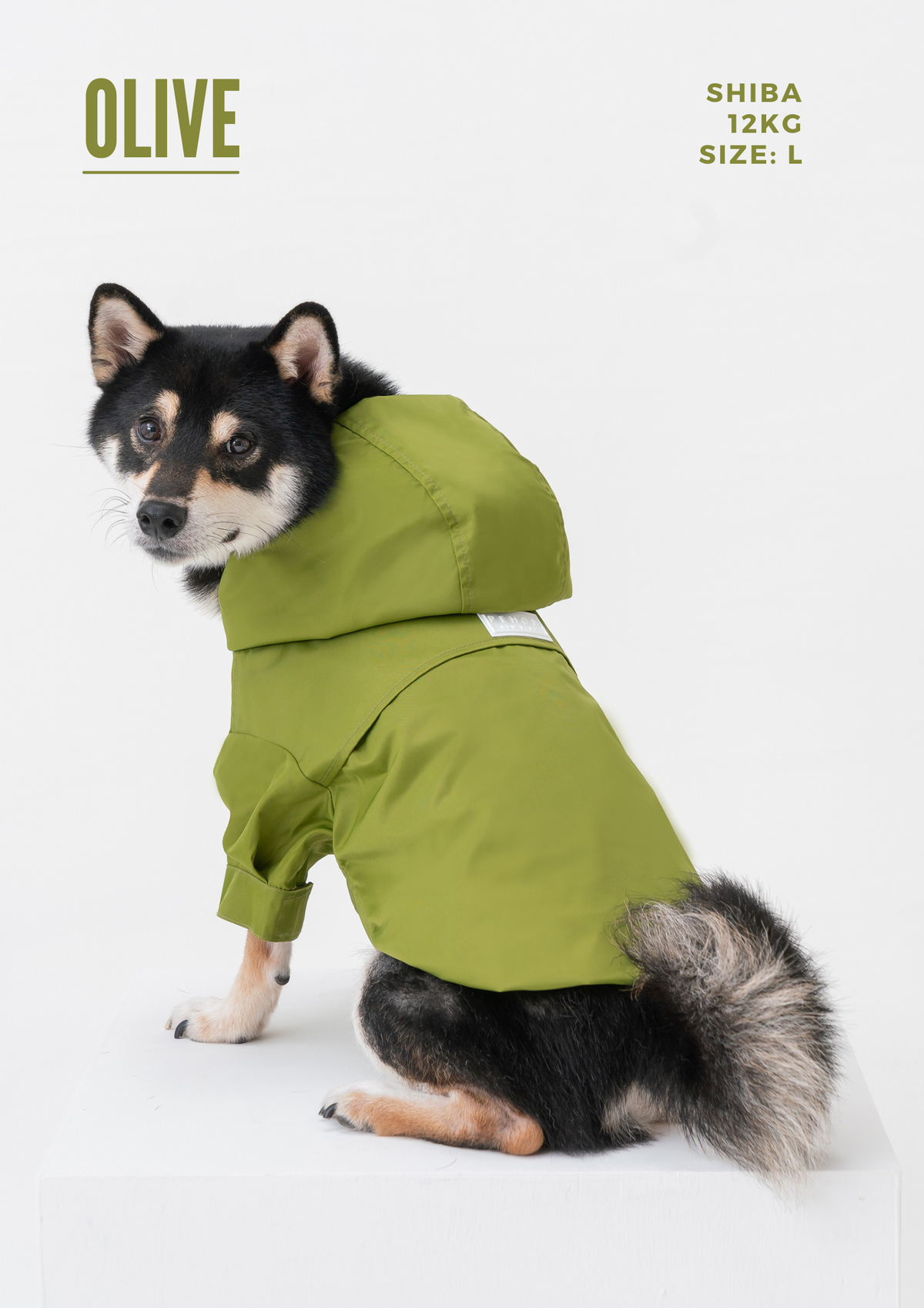 The Drizzle Diva — Adjustable Velcro Dog Raincoat in Blush Pink
