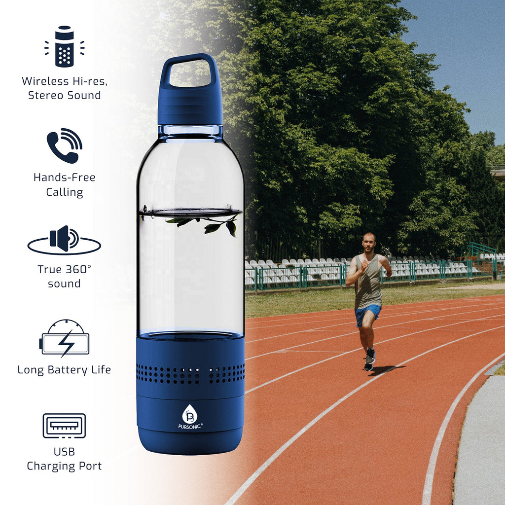 Pursonic 2-in-1-Wasserflasche mit integriertem kabellosem Lautsprecher