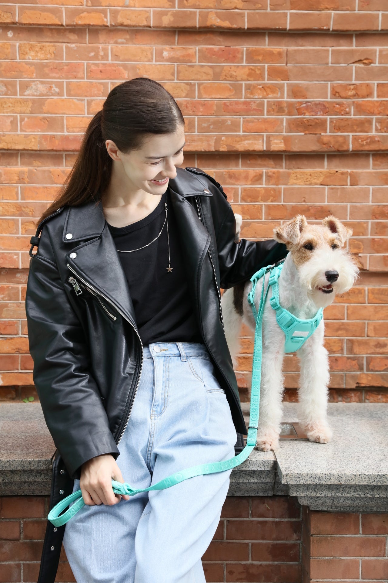 CORREA ACOLCHADA PARA MASCOTAS - VERDE MENTA