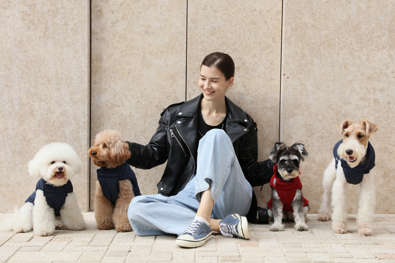 Wende-Hundeweste - Lila Karamell