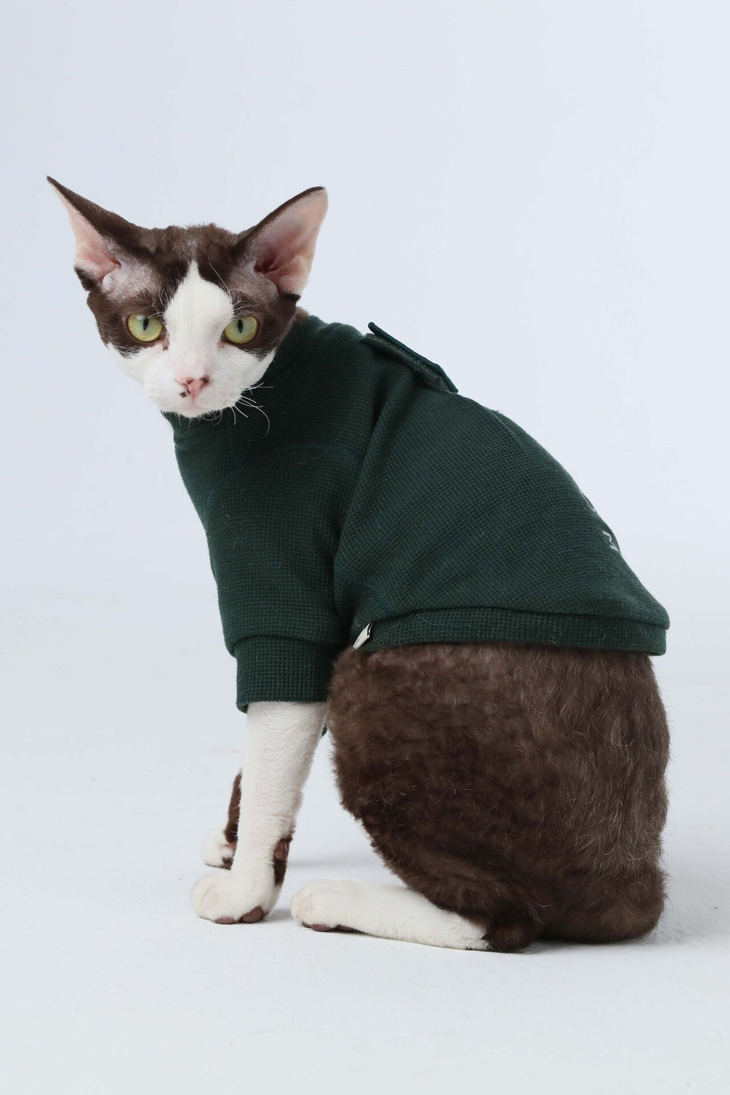 Embroidery Waffle T-Shirt - Green