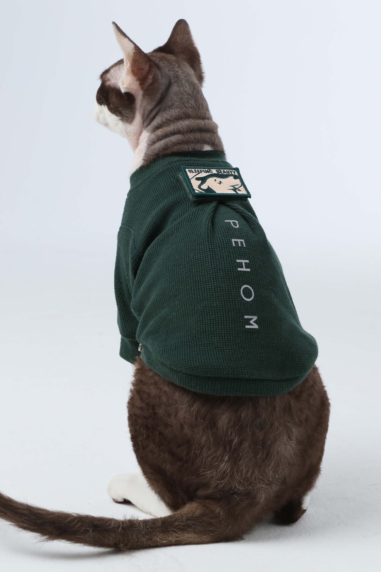 Embroidery Waffle T-Shirt - Green