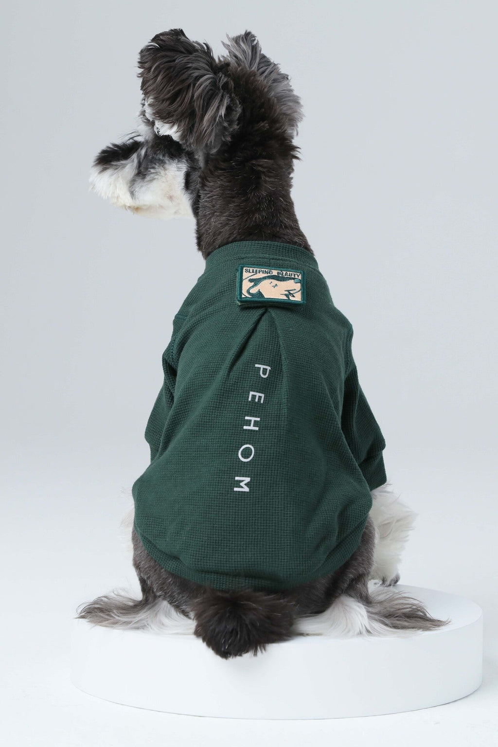 Embroidery Waffle T-Shirt - Green