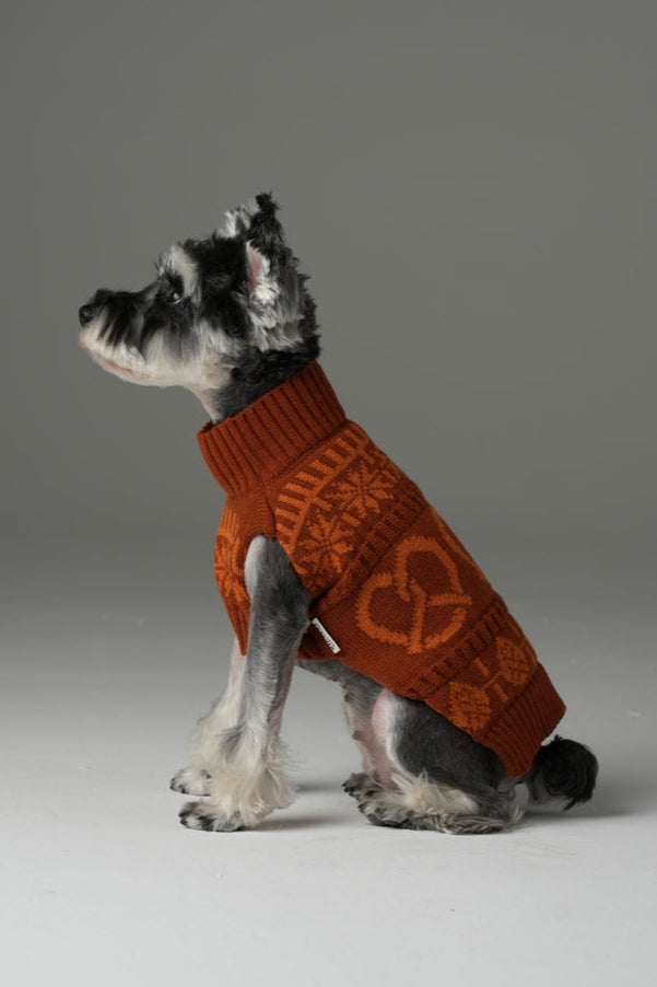 Suéter para mascotas Pretzel - Naranja Toffee