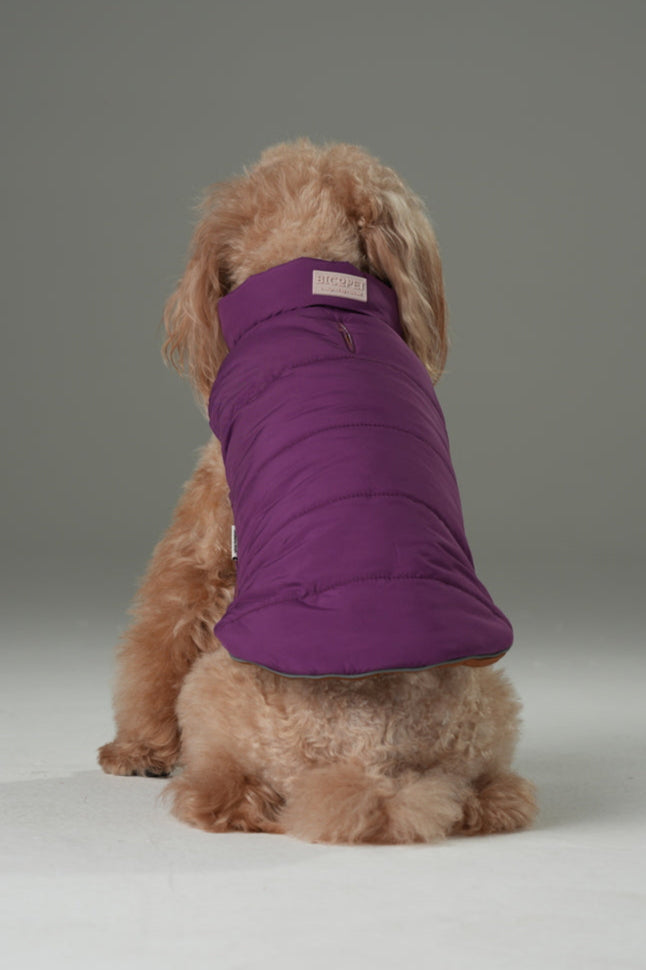 Wende-Hundeweste - Lila Karamell