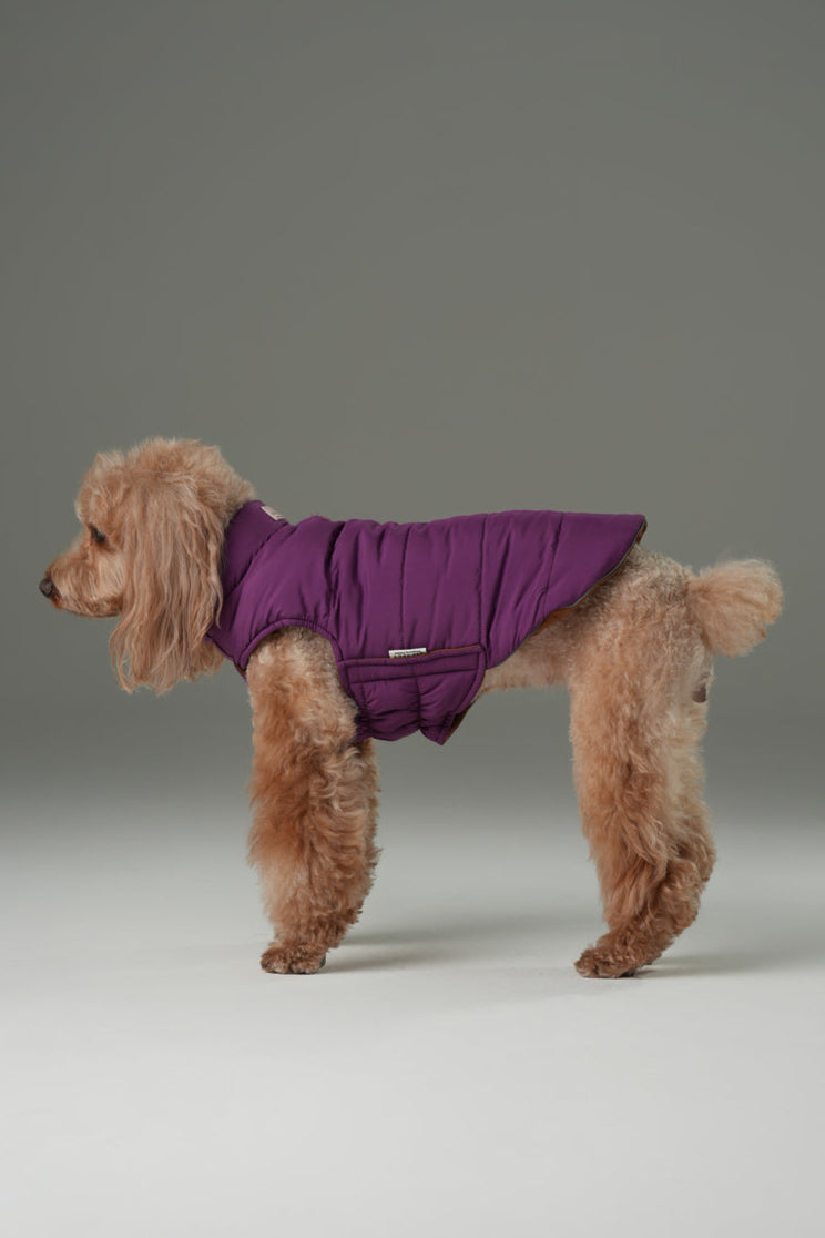 Wende-Hundeweste - Lila Karamell